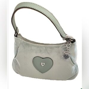 Juicy couture Heart-Applique Mini Shoulder Bag in Light Sage